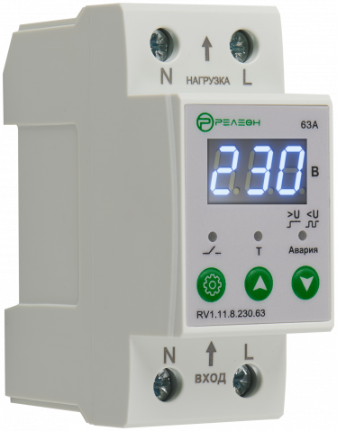 Реле контроля напряжения 1L (230В AC) 63А