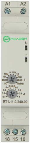 Реле времени задержка включения, 1 перекидной контакт 8А (24-240 AC/DC)