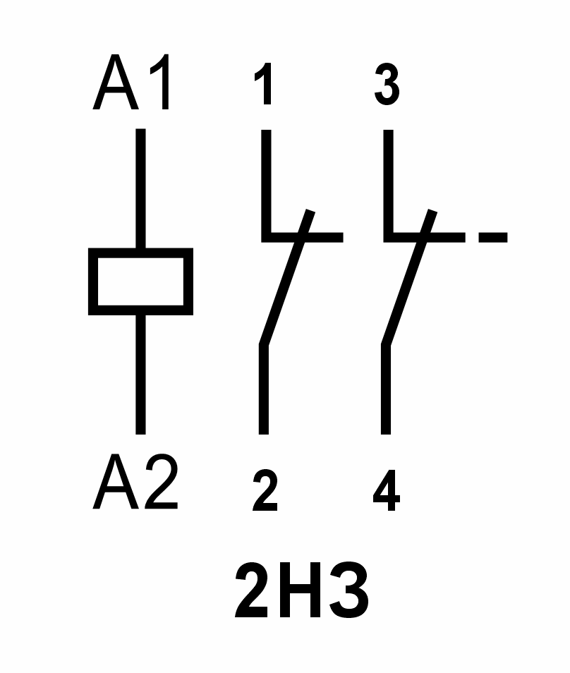 Модульный контактор 2НЗ контакта 25А (12В AC/DC)